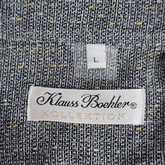 Vintage Klauss Boehler Kollektion Tweed Gray Dress Shirts - Picture 8 of 10
